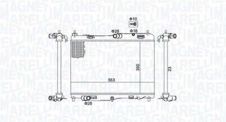 FORD радіатор охолодження B-Max,Fiesta VI,Transit Courier 1.4/2.0 12- MAGNETI MARELLI BM1847 (фото 1)