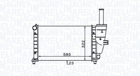 FIAT радіатор охолодження Punto 1.2 99- MAGNETI MARELLI BM1871