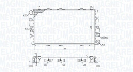 Радіатор SKODA FAVORIT MAGNETI MARELLI BM1897 (фото 1)