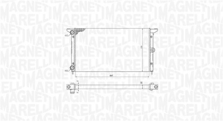 VW Радиатор охлаждения Sharan,Ford Galaxy,seat Alhambra 1.9TDI/2.0i 95- MAGNETI MARELLI BM1901 (фото 1)