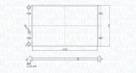 VW Радіатор охолодження GOLF IV 97- MAGNETI MARELLI BM1908