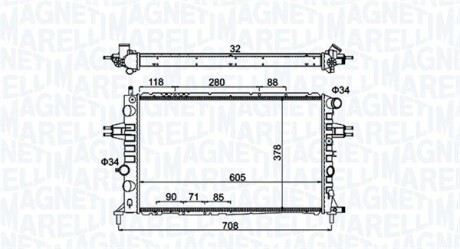 Радіатор OPEL ASTRA G -05 MAGNETI MARELLI BM1923 (фото 1)