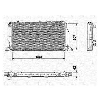 Радиатор AUDI 80 D/TD [350213406000] MAGNETI MARELLI BM406