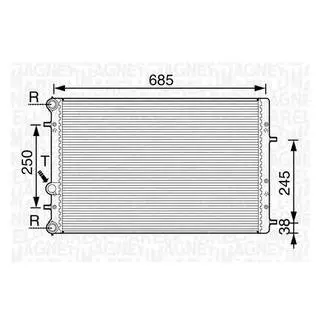 Радиатор SEAT CORDOBA 1.2,1.4,1.9,IBIZA IV 1.2,1.4,1.9SKODA FABIA 1.0,1.2,1.4,1.9VW POLO 1.2,1.4,1.9 [350213841000] MAGNETI MARELLI BM841