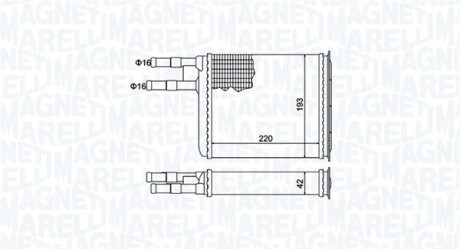 Радіатор пічки MAGNETI MARELLI BR401