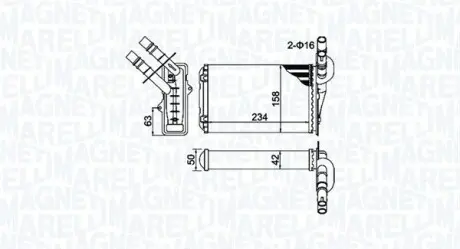 Радиатор печки MAGNETI MARELLI BR404