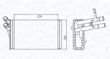 Радіатор пічки MAGNETI MARELLI BR409