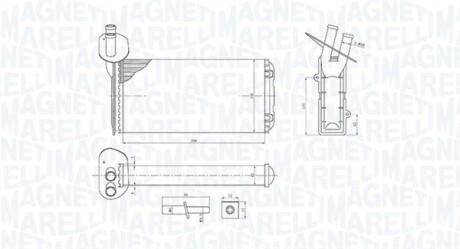 VW Радиатор печки T4 90- MAGNETI MARELLI BR410