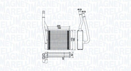 Радиатор печки MAGNETI MARELLI BR414