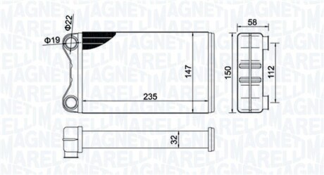 Радіатор пічки MAGNETI MARELLI BR424