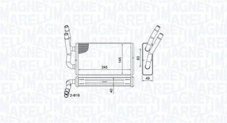 FORD радіатор обігрівача Transit 2,2-3,2TDCi 06- MAGNETI MARELLI BR450