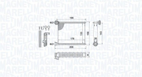 Радіатор пічки MAGNETI MARELLI BR459