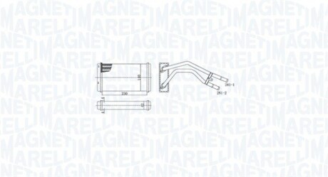 FORD радіатор опалення з кондиціонером Transit 94- MAGNETI MARELLI BR477