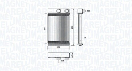 CHEVROLET радіатор опалення Ampera,Insignia,Meriva,Chevrolet Cruze,Malibu,Orlando MAGNETI MARELLI BR478