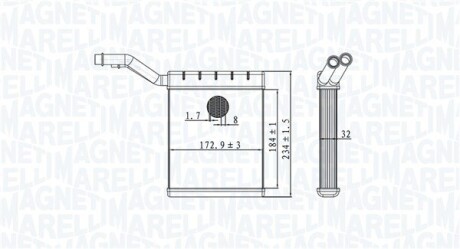 Радиатор печки MAGNETI MARELLI BR480