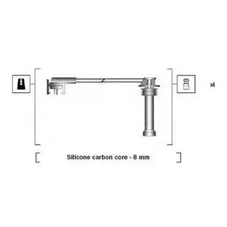 Комплект высоковольтных проводов ford escort 1,6/1,8 16v 92- ford fiesta 1,6/1,8 16v 92- [941185150773] MAGNETI MARELLI MSK773