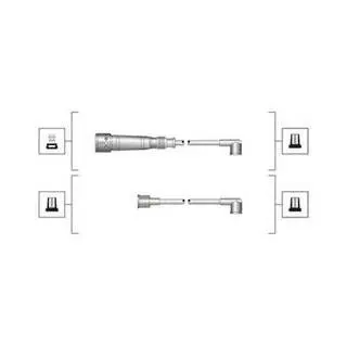 Комплект высоковольтных проводов VW [941319170004] MAGNETI MARELLI MSQ0004
