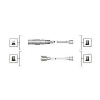 VW К-кт проводов зажигания POLO, GOLF III 1.6 92- MAGNETI MARELLI MSQ0036