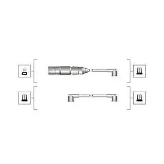 Комплект высоковольтных проводов volkswagen vr6 MAGNETI MARELLI MSQ0071