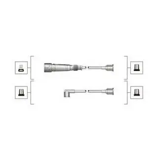 Комплект высоковольтных проводов EQ AUDI A4, A6 VW PASSAT 1.6I [941319170103] MAGNETI MARELLI MSQ0103