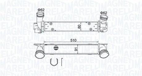 Радіатор наддуву MAGNETI MARELLI MST488 (фото 1)