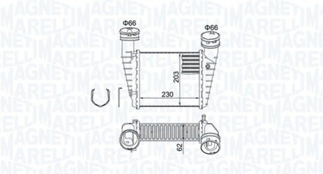 Радіатор наддуву MAGNETI MARELLI MST521