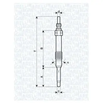 Свеча накаливания (062900053304) MAGNETI MARELLI UC43A