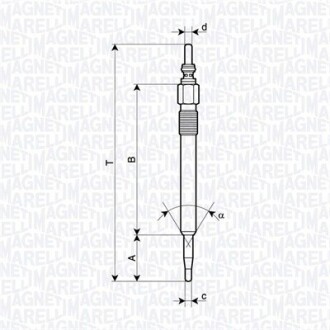 Свеча накала Jeep Cherokee 02- MAGNETI MARELLI UC71A