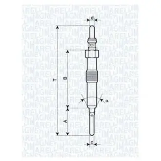 Свеча накала RENAULT Kangoo 1,5dCi 09-, DACIA Logan 1,5dCi 10-, NISSAN MAGNETI MARELLI UY18A