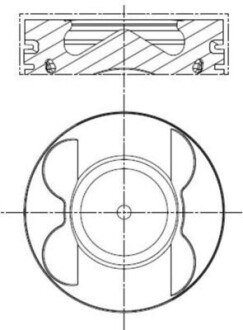 Поршень двигуна MAHLE ORIGINAL 001 PI 00106 000