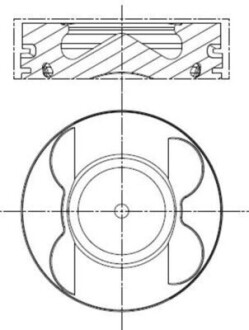 Поршень двигуна MAHLE ORIGINAL 001 PI 00107 000