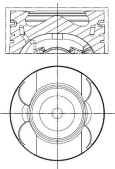 Поршень Mahle MERCEDES 83.25mm OM651 \'\'09>> MAHLE ORIGINAL 001PI00133001
