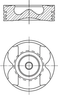 Поршень MAHLE ORIGINAL 001 PI 00177 002