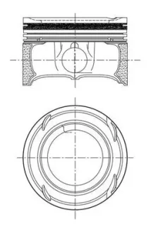 Поршень двигуна MAHLE ORIGINAL 001 PI 00200 000