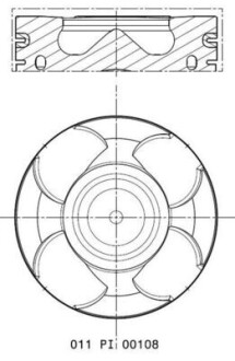 Поршень MAHLE ORIGINAL 011 PI 00108 000