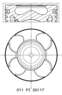 Поршень двигуна MAHLE ORIGINAL 011 PI 00117 000