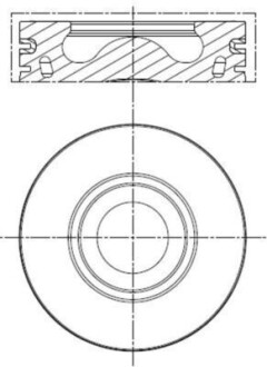 Поршень двигуна MAHLE ORIGINAL 013 PI 00136 000 (фото 1)