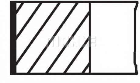Кольца поршневые, 82-88 (2x2x4) STD MAHLE ORIGINAL 01420N0 (фото 1)
