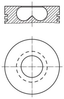 Поршень ABFA/D5BA/D6BA 2,0 Di/TDCi/Tddi 16V 00- MAHLE ORIGINAL 015 69 02