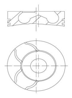 Поршень двигуна MAHLE ORIGINAL 021 PI 00122 002