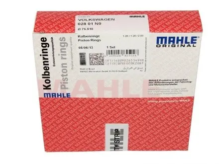 Кольца поршневые VAG 76,51 1,2x1,2x2 MAHLE ORIGINAL 028 01 N0