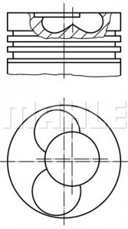 ПОРШЕНЬ 1-2 цил. MAHLE ORIGINAL 028 20 00 (фото 1)