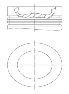 Поршень двигателя MAHLE ORIGINAL 028 PI 00121 002