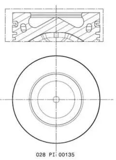Поршень двигуна MAHLE ORIGINAL 028 PI 00135 000