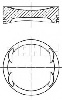 Поршень MAHLE ORIGINAL 030 99 02