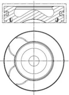 Поршень Citroen C5 III/Peugeot 508 2.2 HDi 10- (85.00mm/STD) MAHLE ORIGINAL 039 PI 00128 000