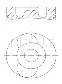 Поршень (DSC14.13/15) MAHLE ORIGINAL 061 53 00 (фото 1)
