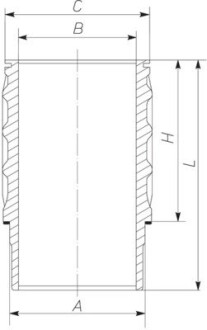 Гильза. продажа только по 6 шт.. SCANIA 127.0 DC11/DSC12. DC 16.02 4V EURO 3 MAHLE ORIGINAL 061 WN 17 01