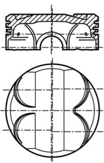 Поршень двигуна MAHLE ORIGINAL 081 PI 00101 002