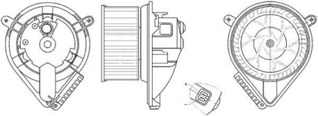 Електродвигун вентиляції салону MB W638 MAHLE ORIGINAL AB272000S